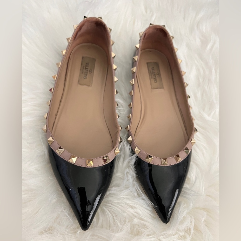 Valentino Rockstub flat in Black color size 38